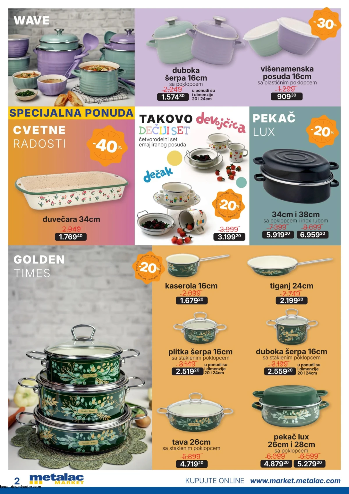 Metalac Market katalog jul 2026 strana 2 – akcijske ponude za kuhinju i domaćinstvo