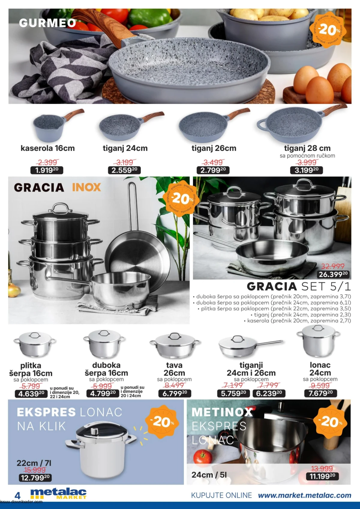 Metalac Market katalog jul 2026 strana 4 – proizvodi za domaćinstvo na akciji
