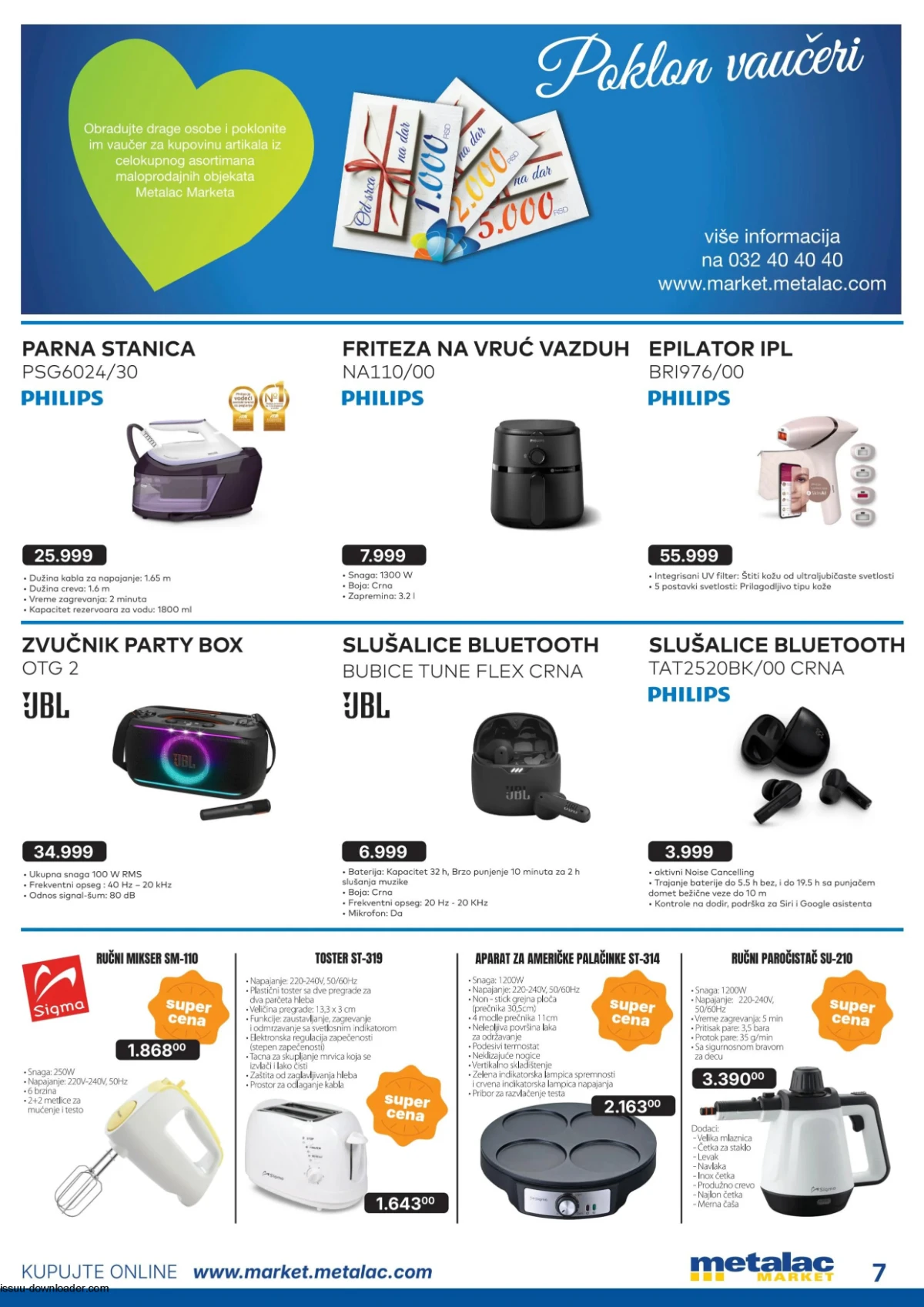 Metalac Market katalog jul 2026 strana 7 – tehnika i uređaji na akciji