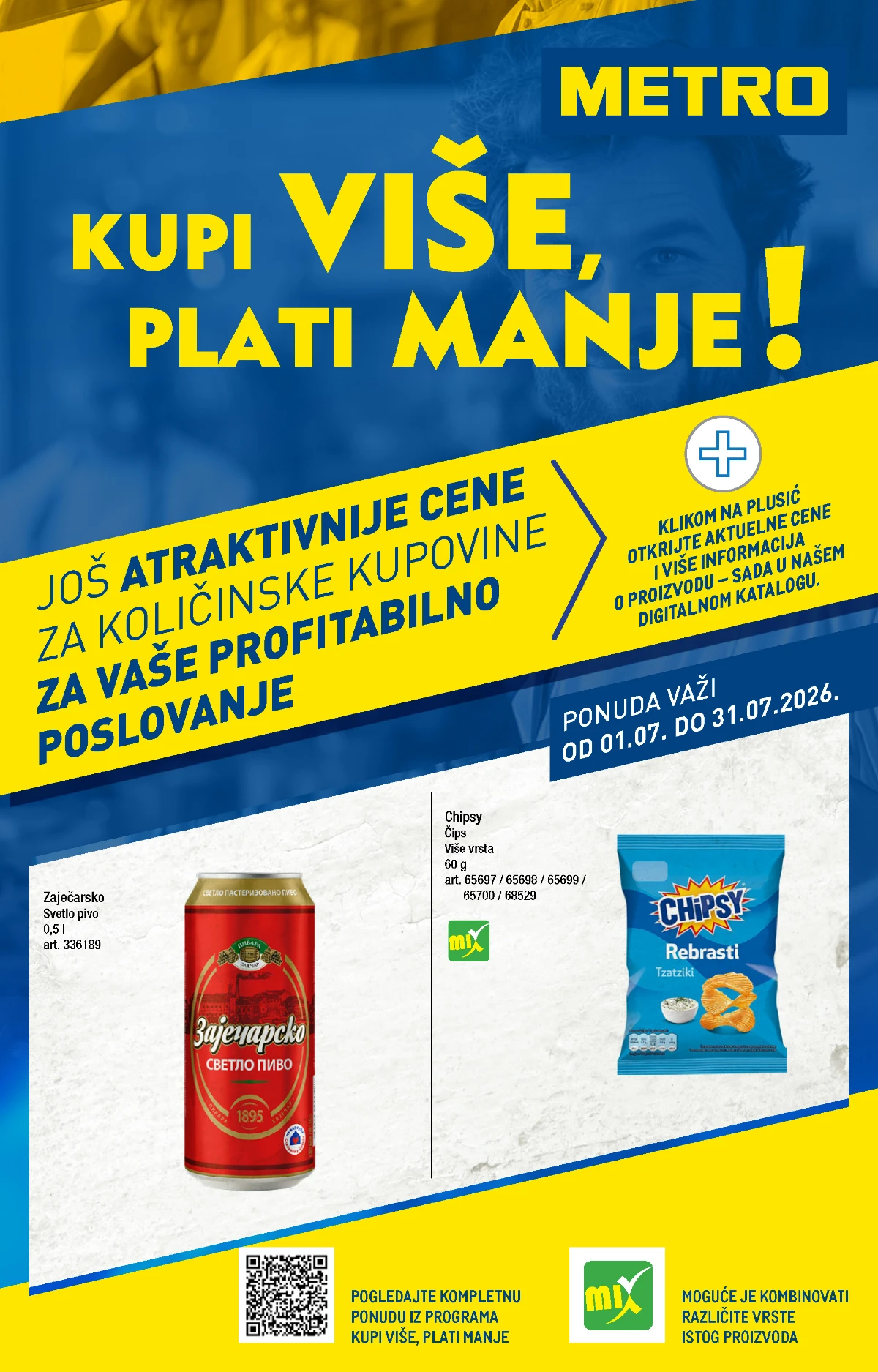 METRO Kupi više, plati manje – količinske kupovine po povoljnijim cenama do 31.07.2026