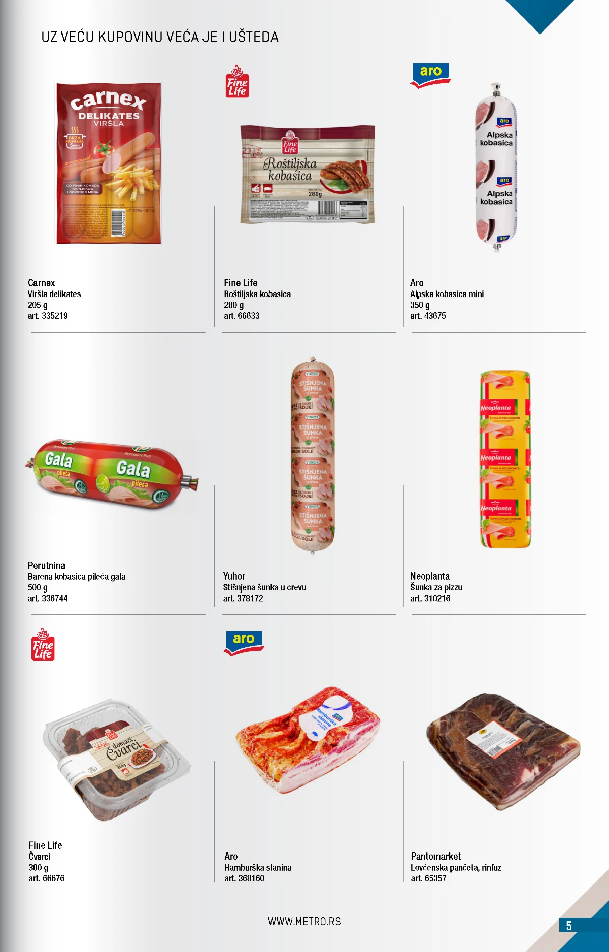 METRO katalog jul 2026 – kobasice, šunke, slanine i suhomesnati proizvodi