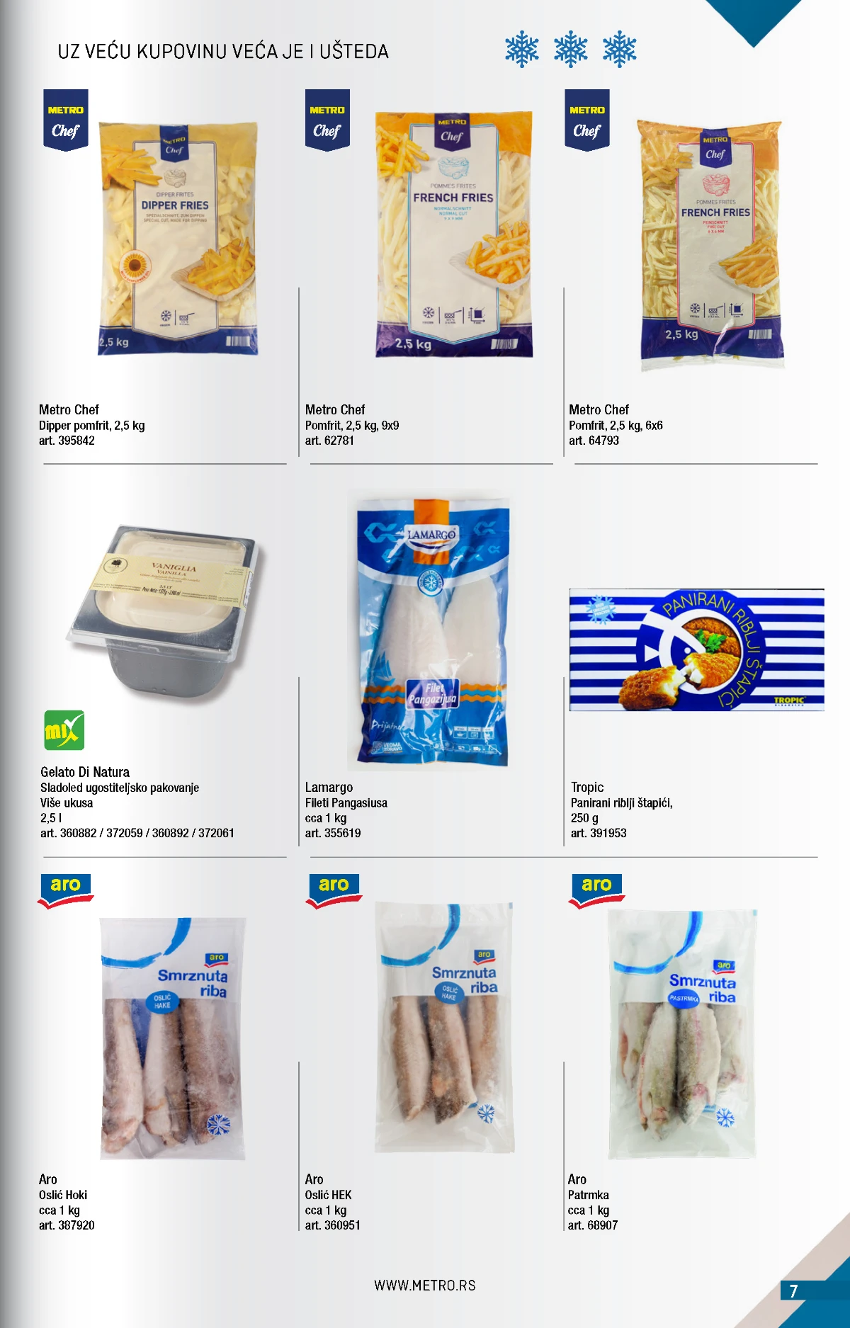 METRO katalog jul 2026 – pomfrit, riblji proizvodi i zamrznuti program