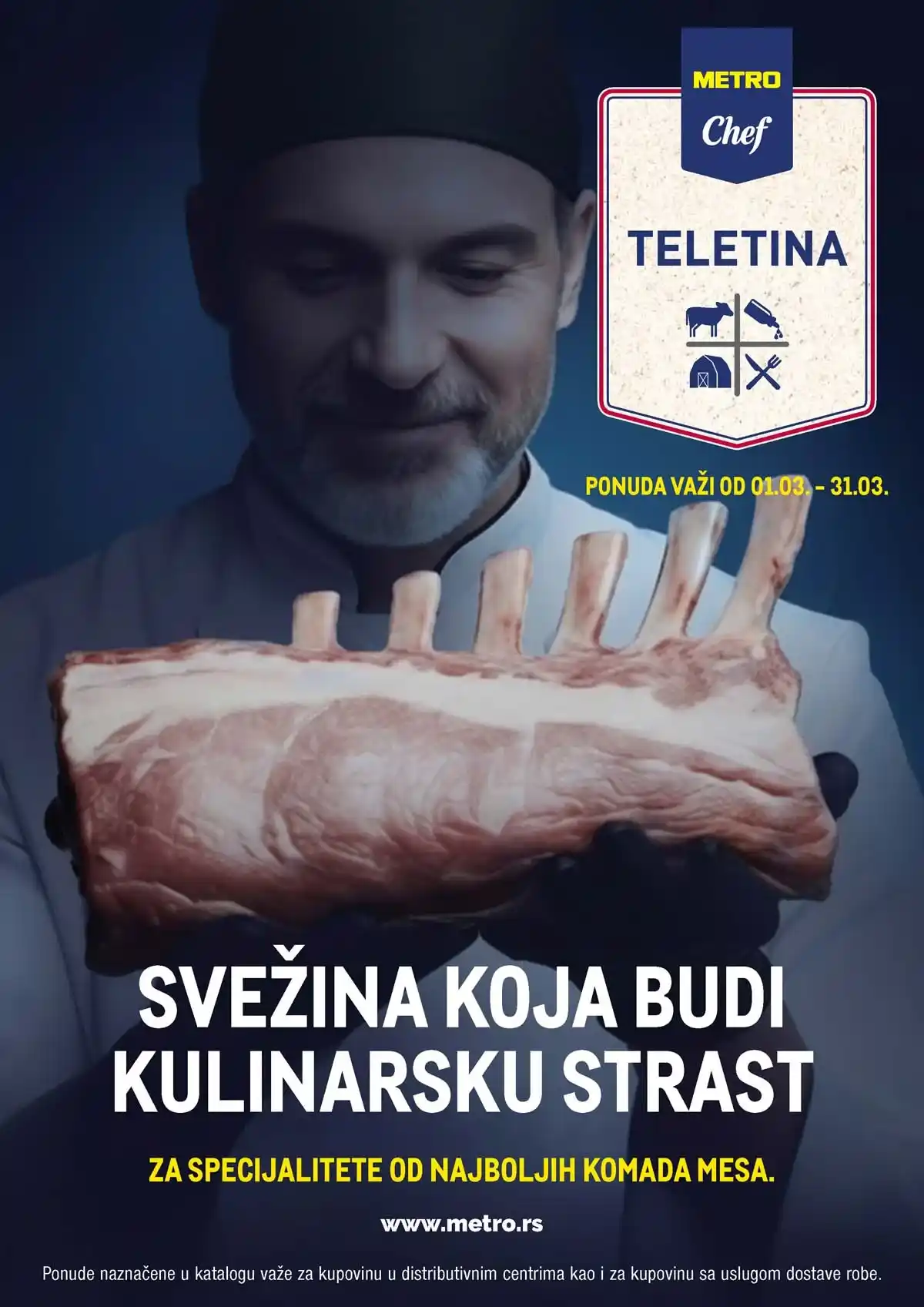 METRO teletina akcija katalog sniženje sveže meso do 31. marta 2026 prva strana