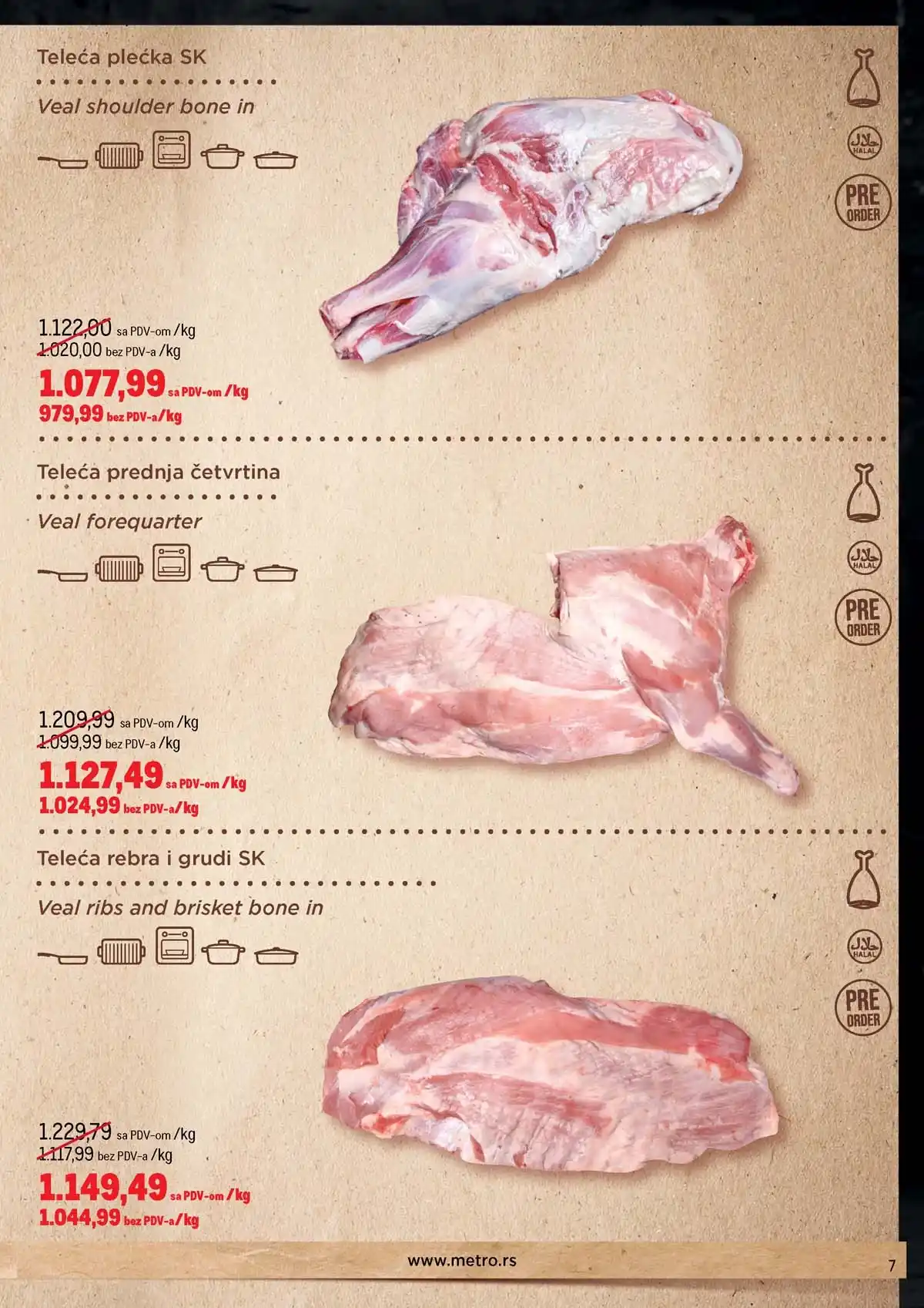 METRO katalog teletina strana 7 sniženje mesa do 31. marta 2026