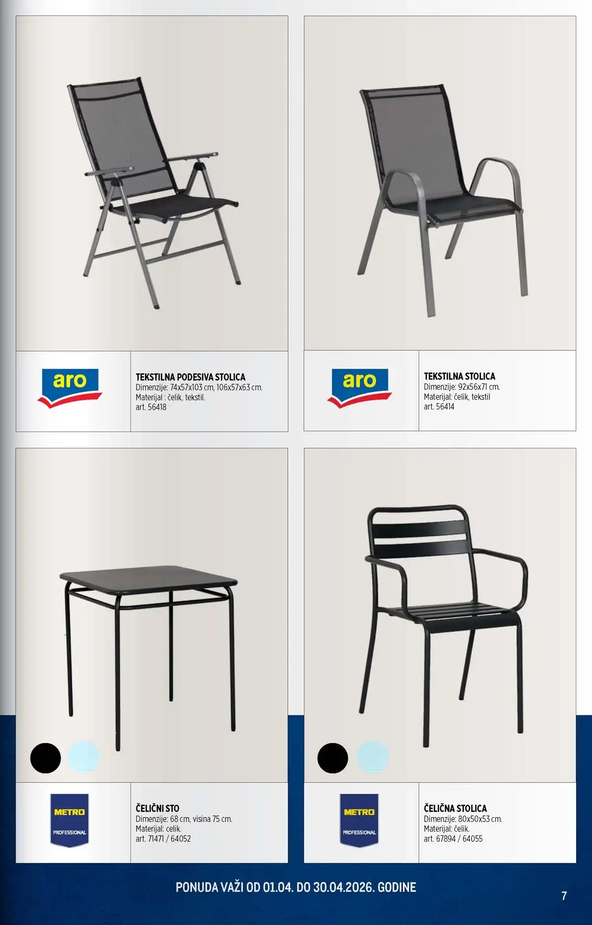 METRO ponuda nameštaj za dvorište katalog