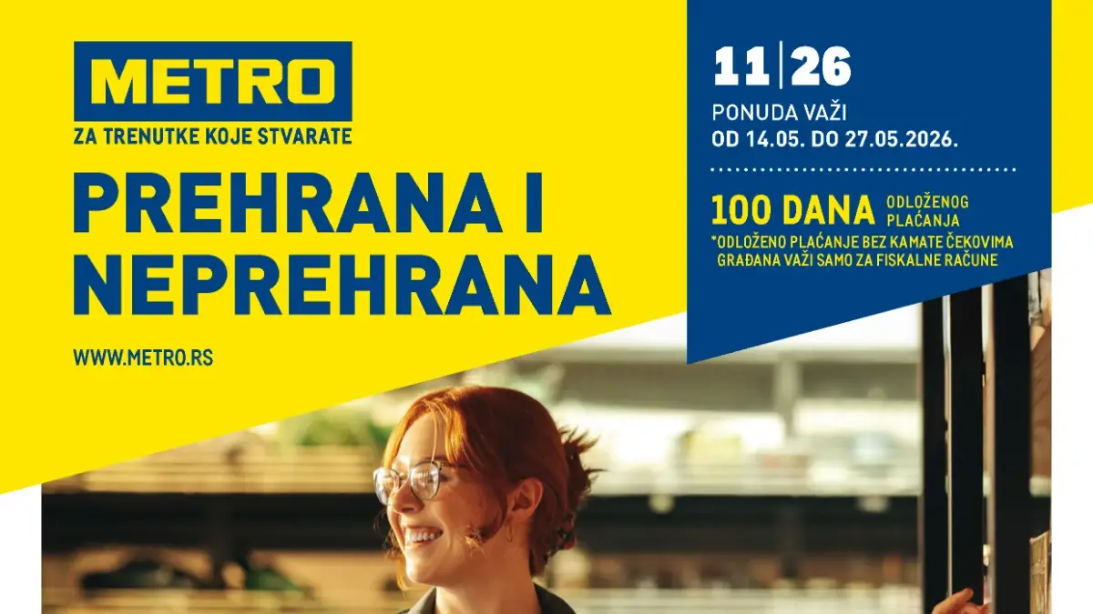METRO katalog prehrana i neprehrana – akcija i sniženja do 27. maja 2026