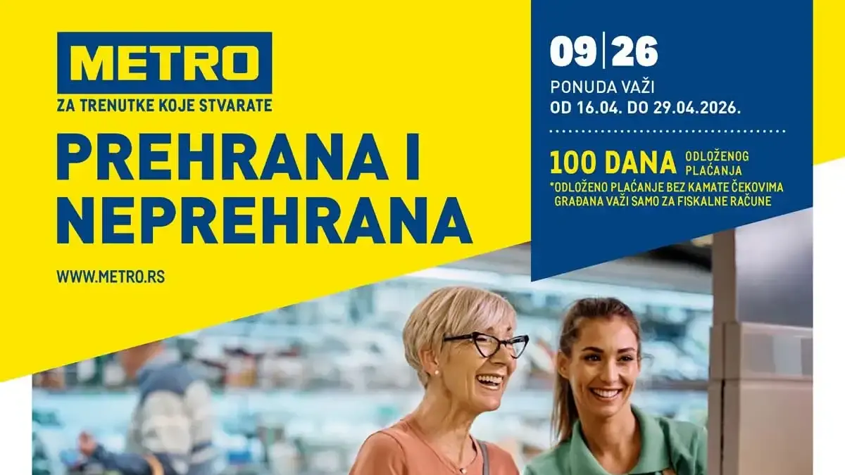 METRO katalog prehrana i neprehrana – akcija i sniženja do 29. aprila 2026