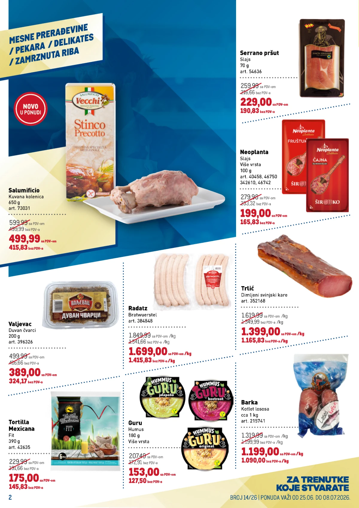 METRO katalog strana 2 – mesne prerađevine, delikates i zamrznuti program na akciji