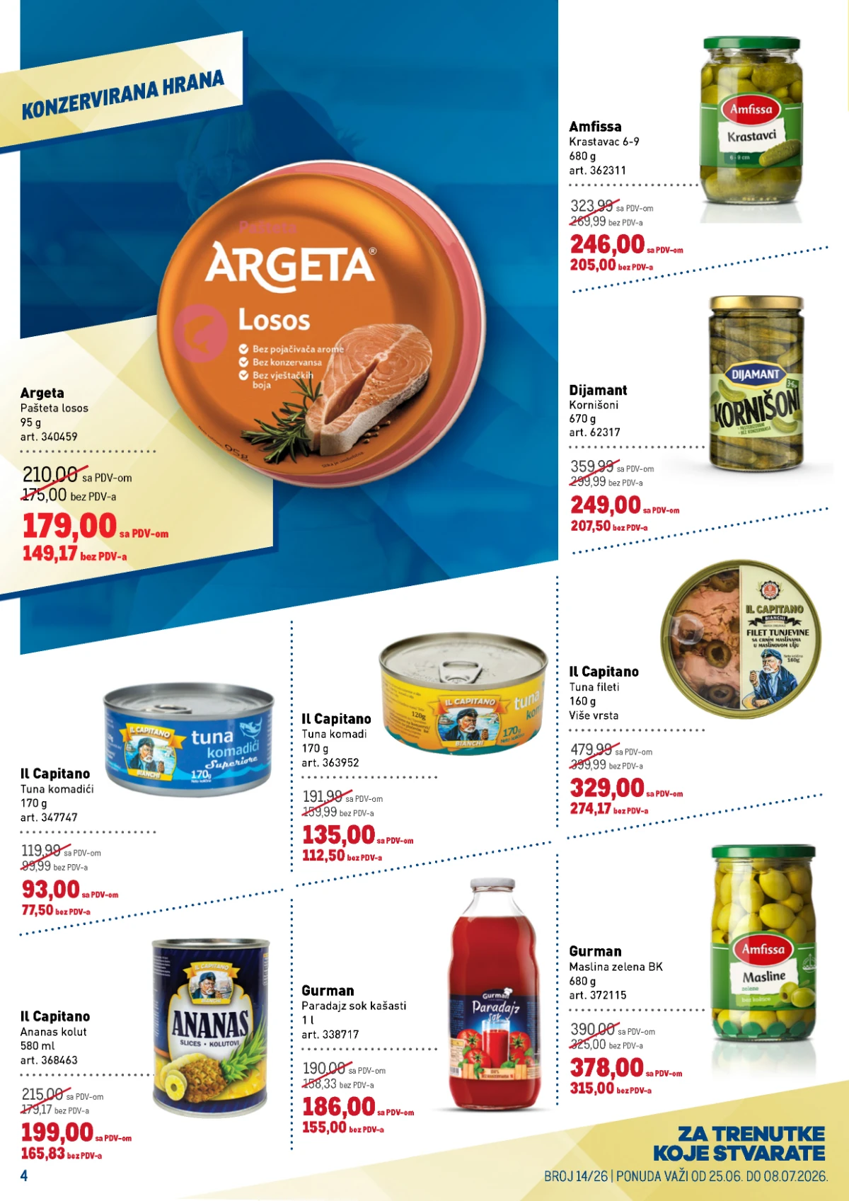 METRO katalog strana 4 – konzervirana hrana i delikates proizvodi