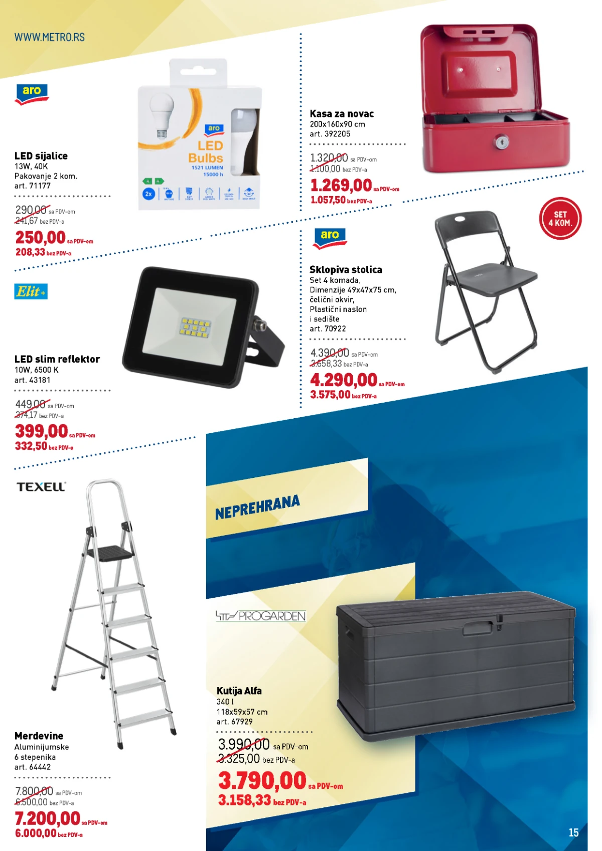 METRO katalog strana 15 – kancelarijski materijal i školski pribor