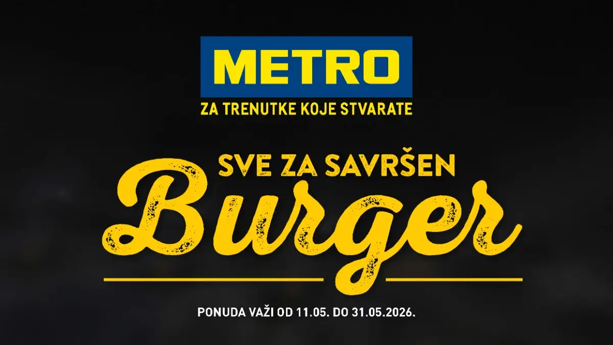 METRO Sve za savršen burger katalog – burger meso, cheddar sir i pomfrit akcija do 31.05.2026
