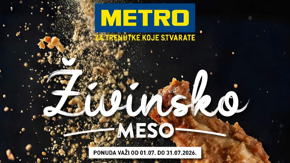 METRO Živinsko meso jul 2026 – profesionalna ponuda svežeg i zamrznutog živinskog mesa do 31.07.2026.