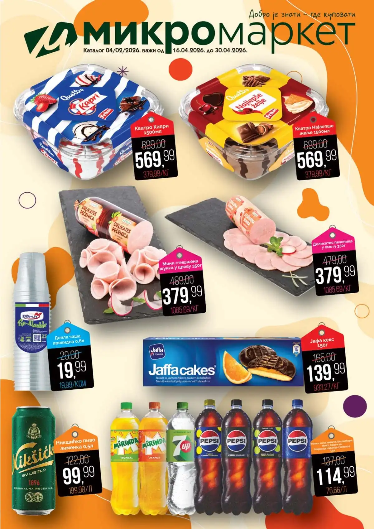 Mikromarket akcija – prehrana i kućne potrepštine na sniženju