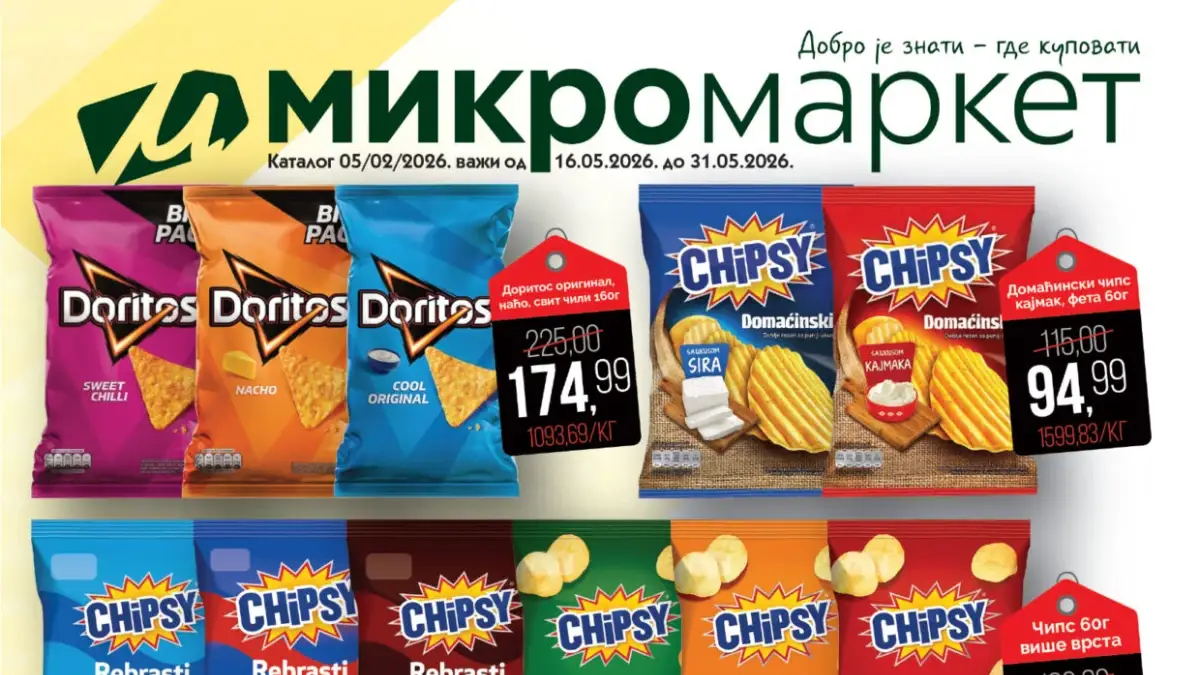 Mikromarket katalog akcija i sniženja do 31.05.2026 – kafa, sokovi, grickalice i prehrana