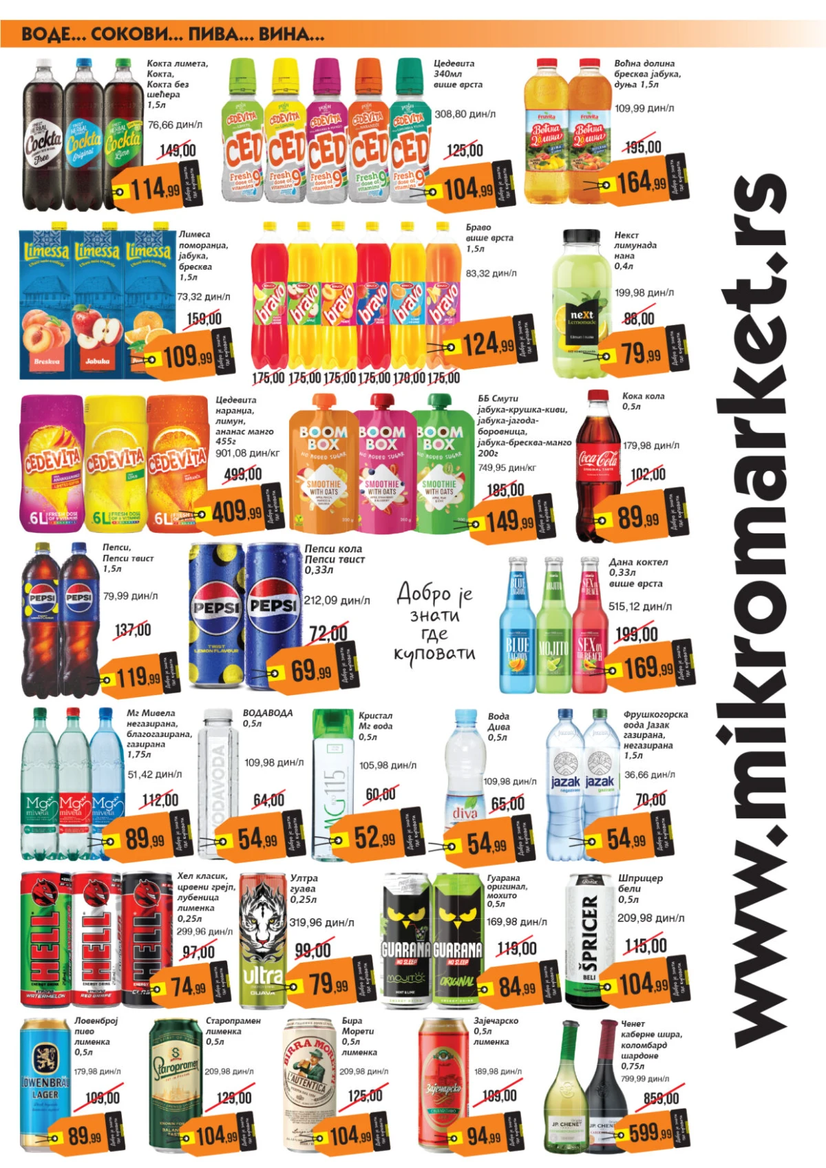 Mikromarket katalog do 15.07.2026 – pića, sokovi, vode i piva