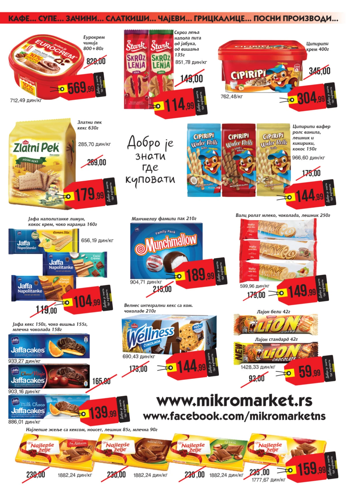 Mikromarket katalog do 15.07.2026 – slatkiši, keksevi i grickalice
