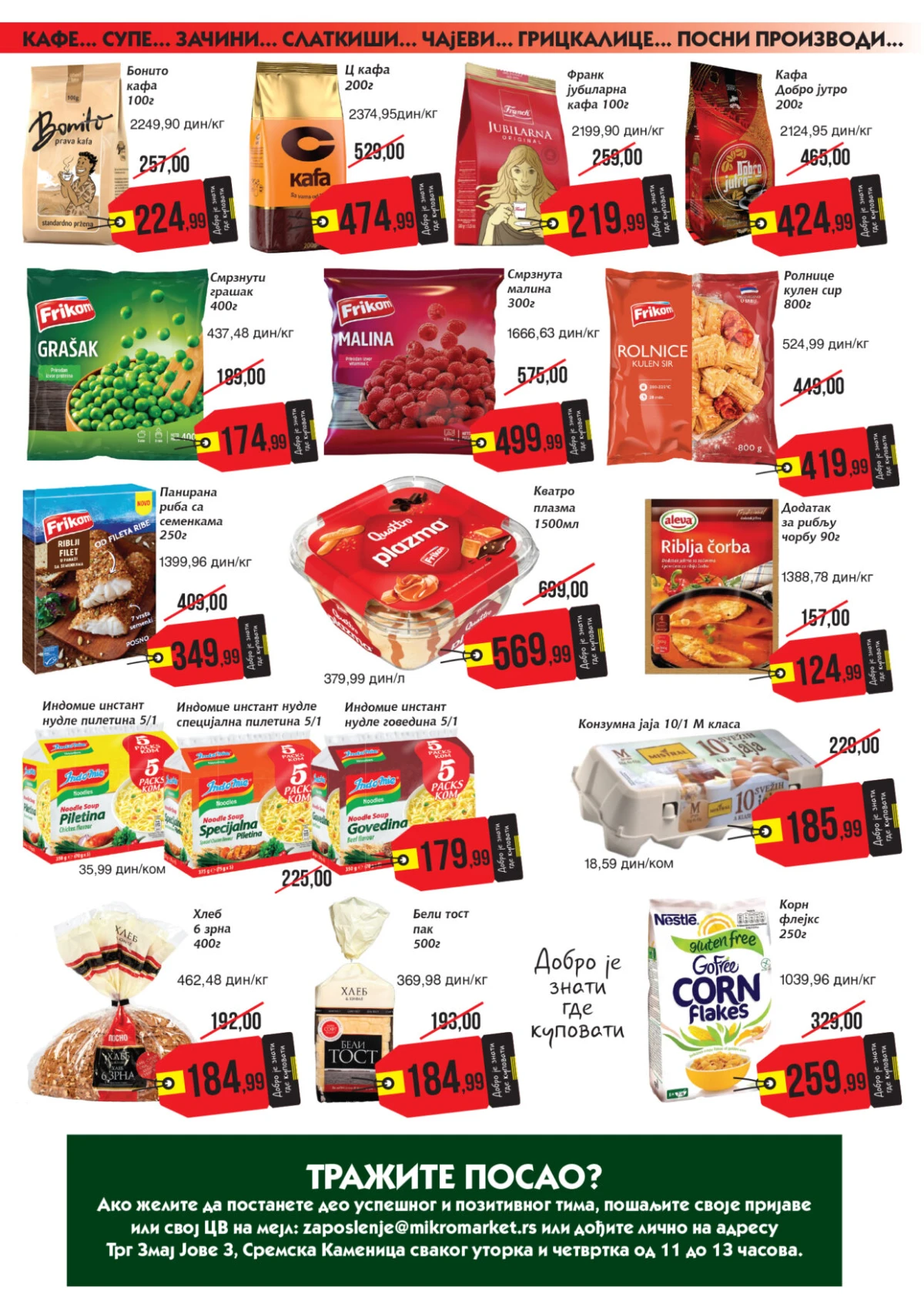 Mikromarket katalog do 15.07.2026 – kafa, zamrznuti program i osnovne namirnice