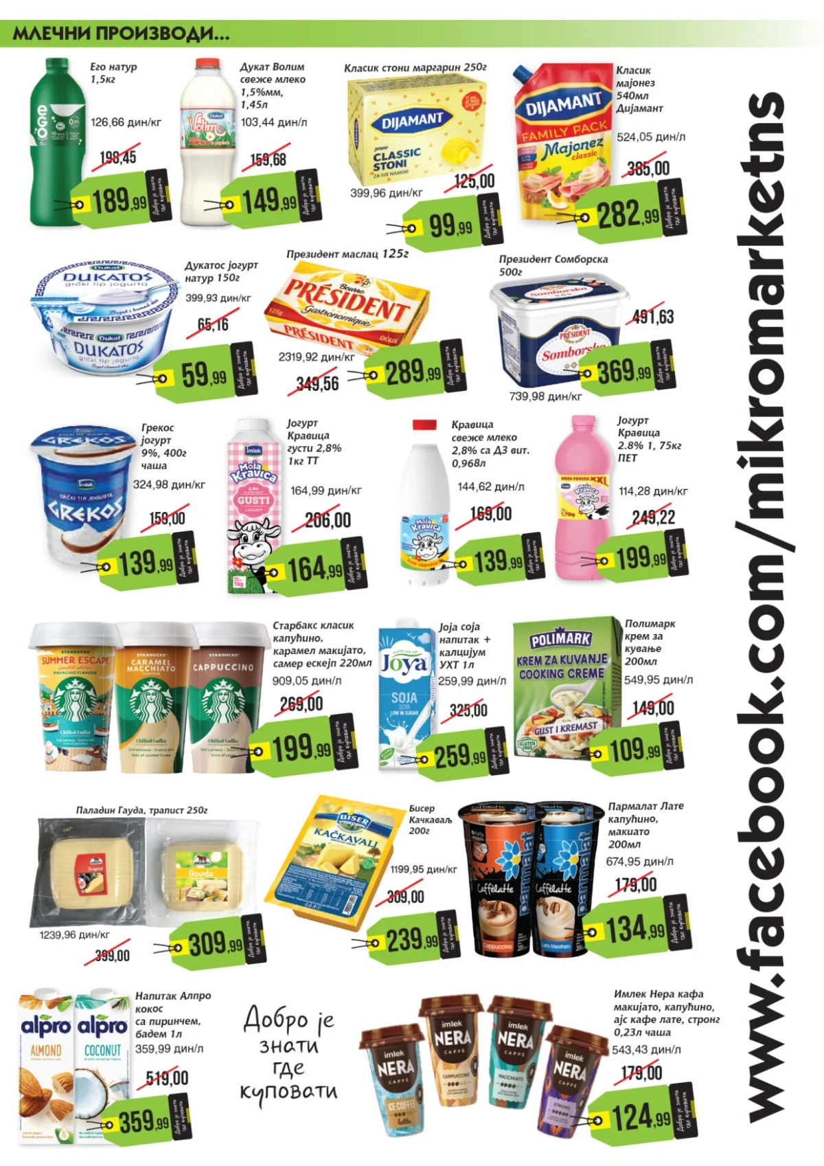 Mikromarket mlečni proizvodi akcija do 30.06.2026