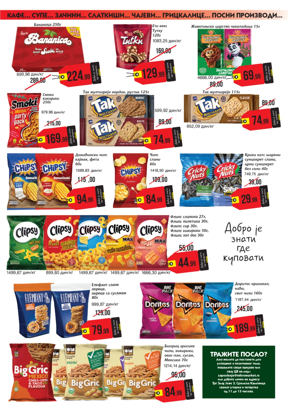 Mikromarket katalog – grickalice, čips i keks po akcijskim cenama