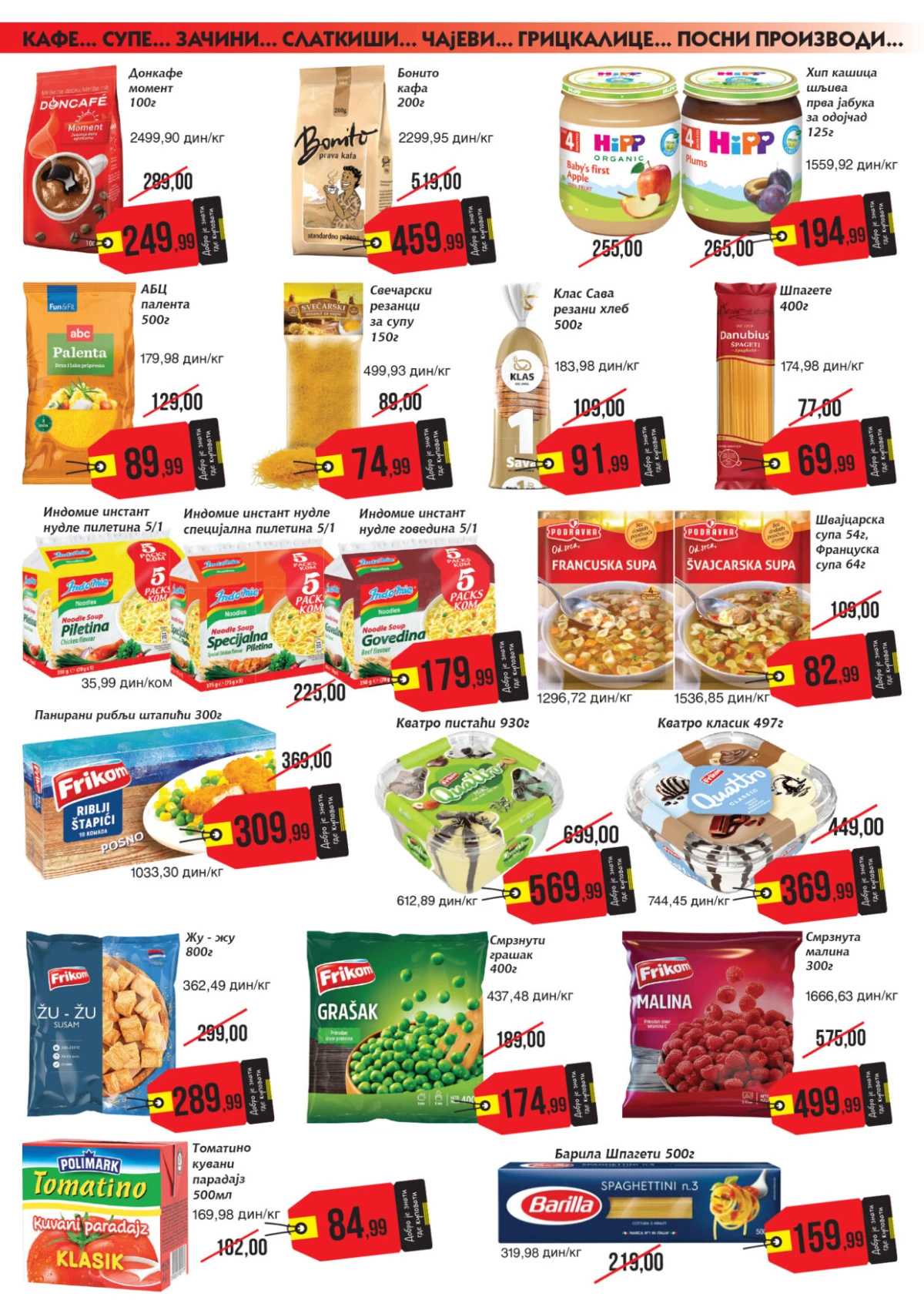 Mikromarket katalog – kafa, testenina, supe i smrznuti proizvodi na akciji