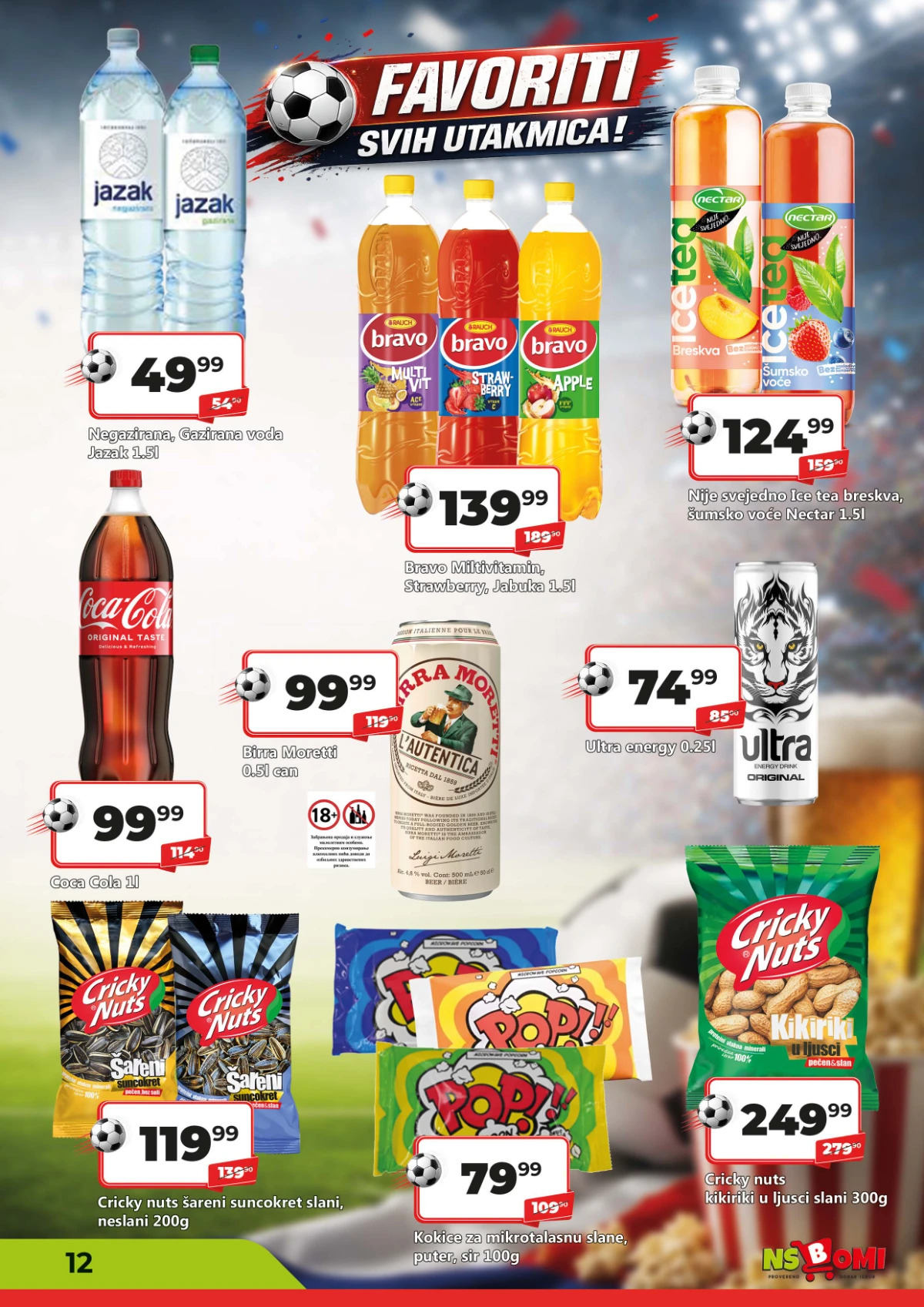 NS Bomi katalog strana 12 – grickalice, čips, kokice i slani proizvodi na akciji