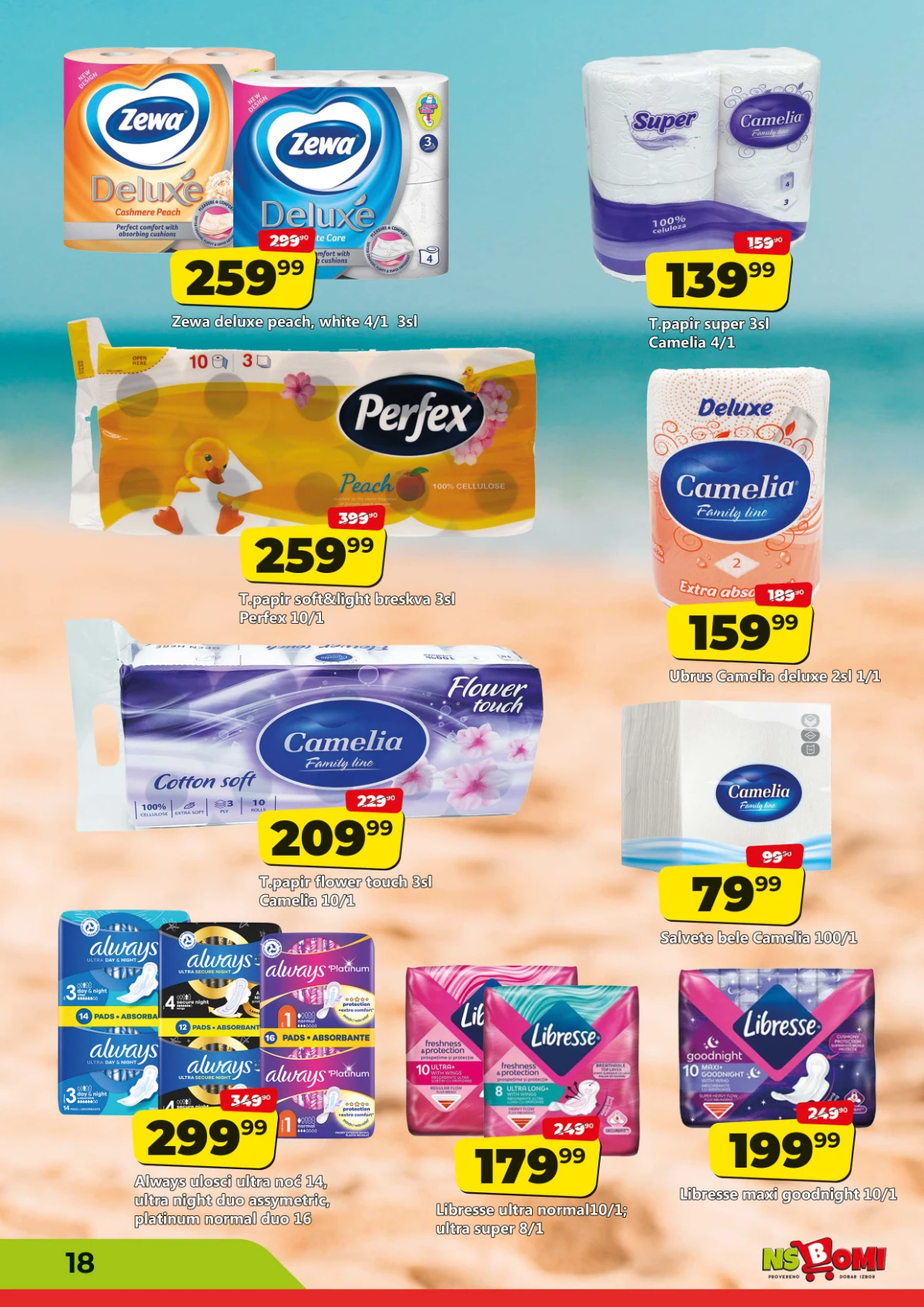 NS Bomi katalog strana 18 – pelene, vlažne maramice i proizvodi za bebe na akciji