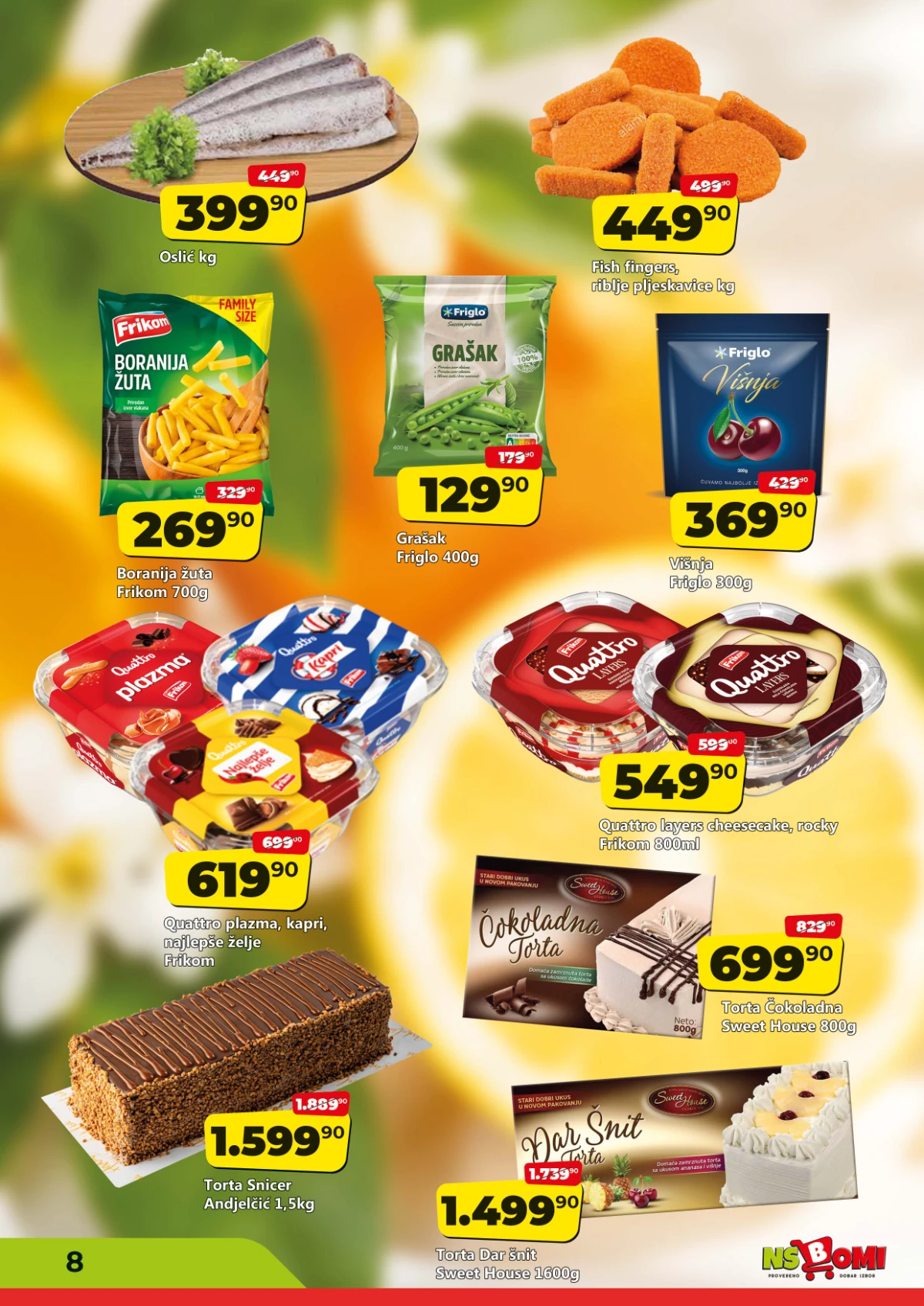 NS Bomi smrznuti program i deserti na akciji