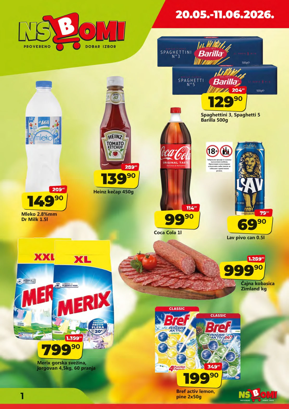NS Bomi katalog akcija do 45 posto sniženja do 11. juna 2026