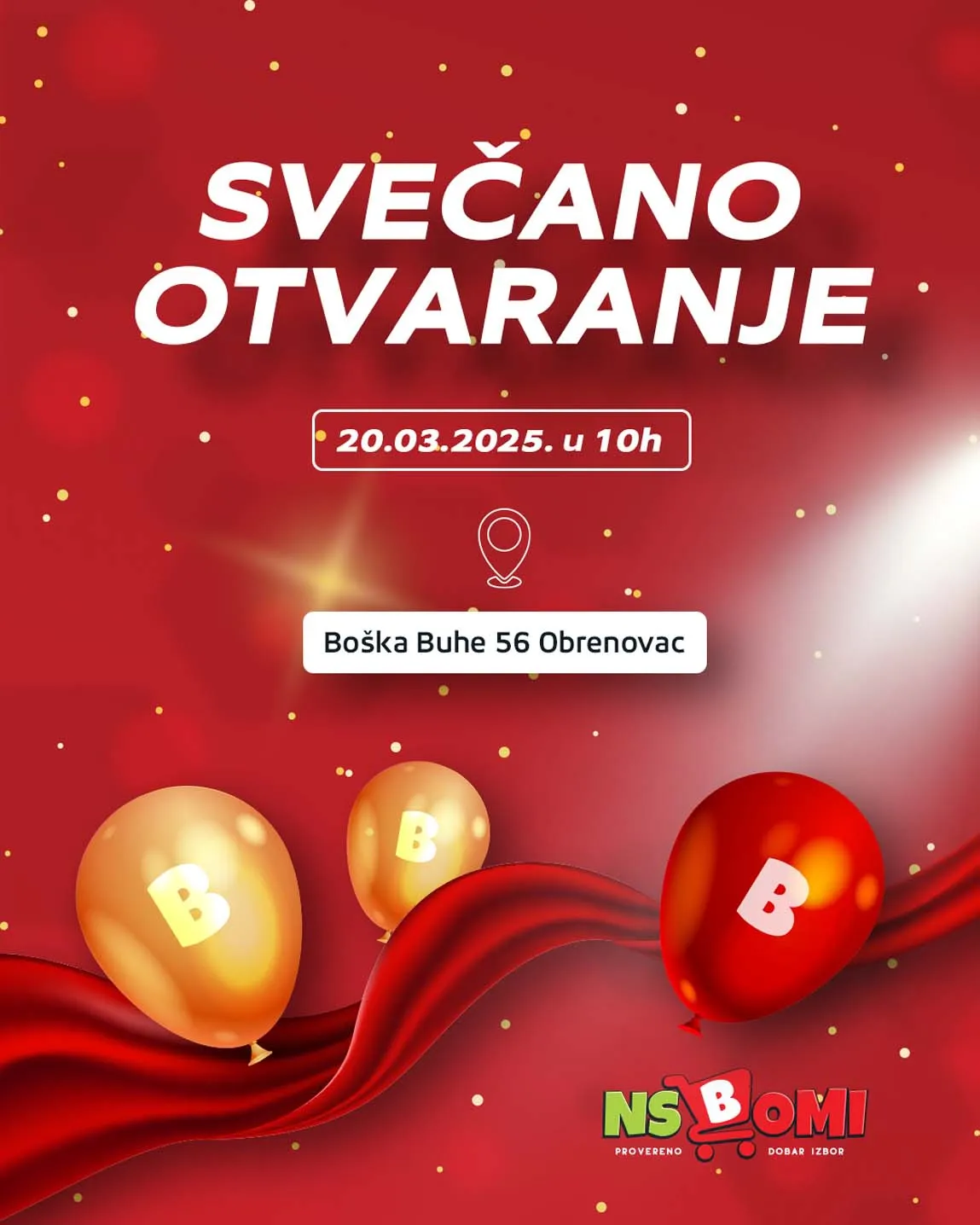 NS BOMI marketi Otvaranje Obrenovac sniženja za 20.03.2025
