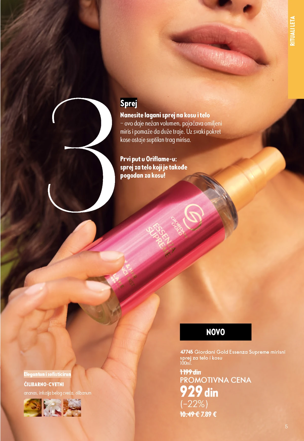 Giordani Gold Essenza Supreme mirisni sprej za telo i kosu u Oriflame katalogu