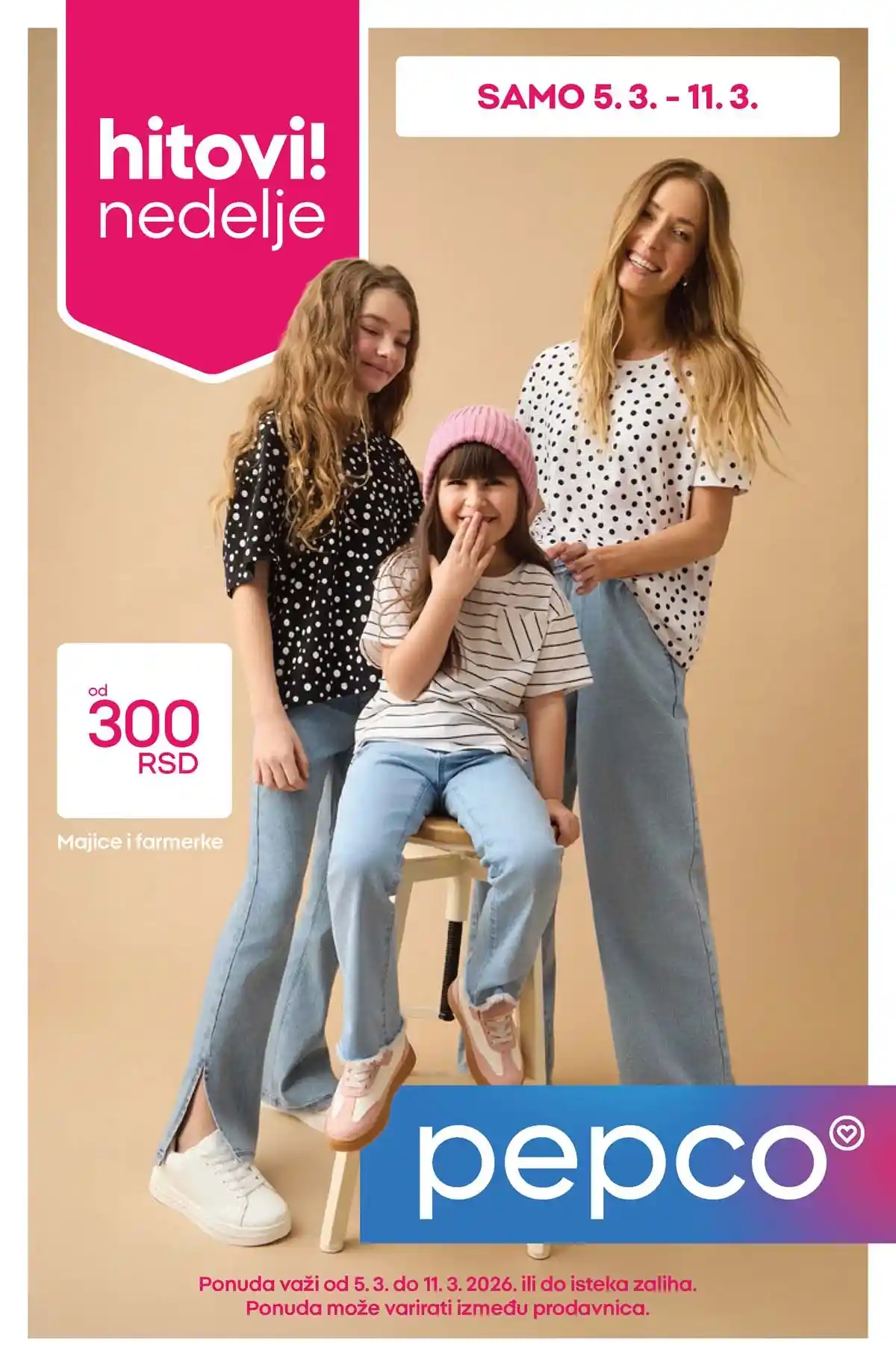 Pepco katalog Hitovi nedelje akcija i sniženja do 11. marta 2026 strana 1