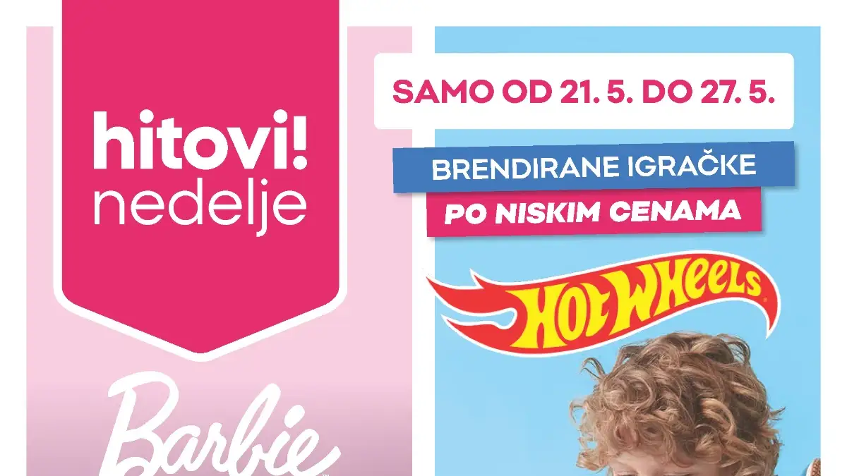 PEPCO Hitovi nedelje do 27.05.2026 – igračke, odeća i dodaci po TOP cenama PEPCO Hitovi nedelje 21–27.05.2026 Barbie Hot Wheels Stitch Minecraft igračke odeća i dodaci po niskim cenama