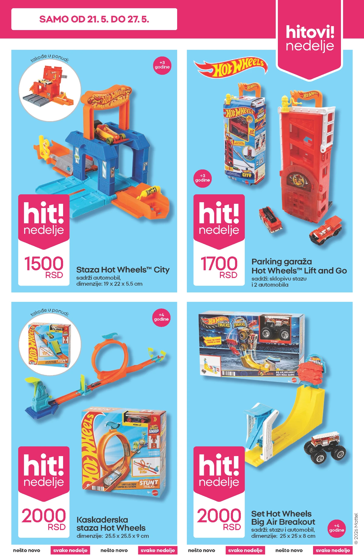PEPCO Hot Wheels akcija do 27.05.2026 – staze i garaže po TOP cenama PEPCO Hot Wheels katalog 21–27.05.2026 staze garaže i setovi za igru po niskim cenama