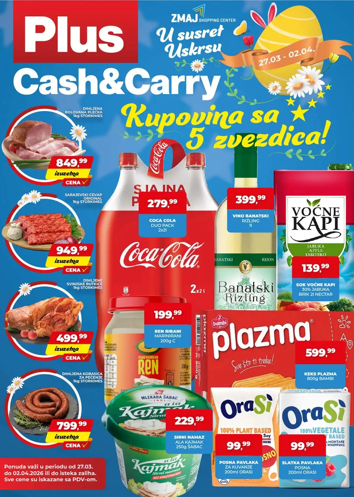 Plus Cash & Carry katalog – veleprodajna sniženja za ugostiteljstvo i velike kupovine, važi do 02. aprila 2026.