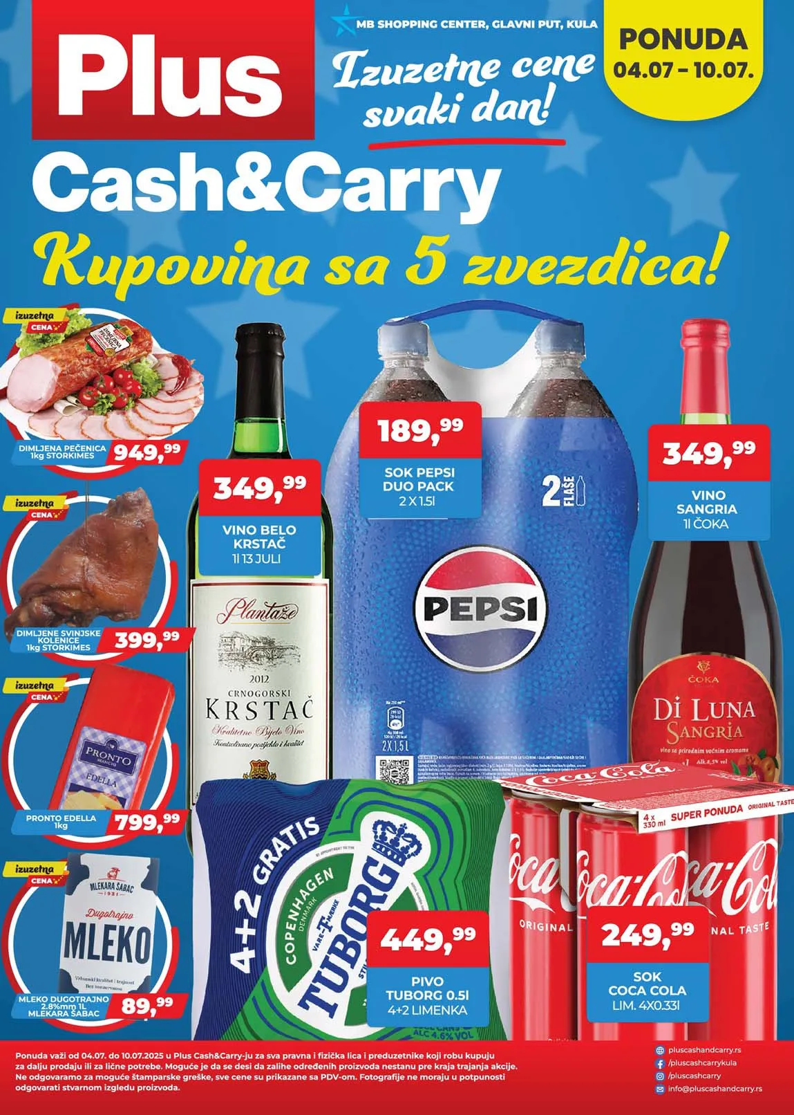 Plus cash carry Akcija Nedeljna sniženja do 10.07.2025