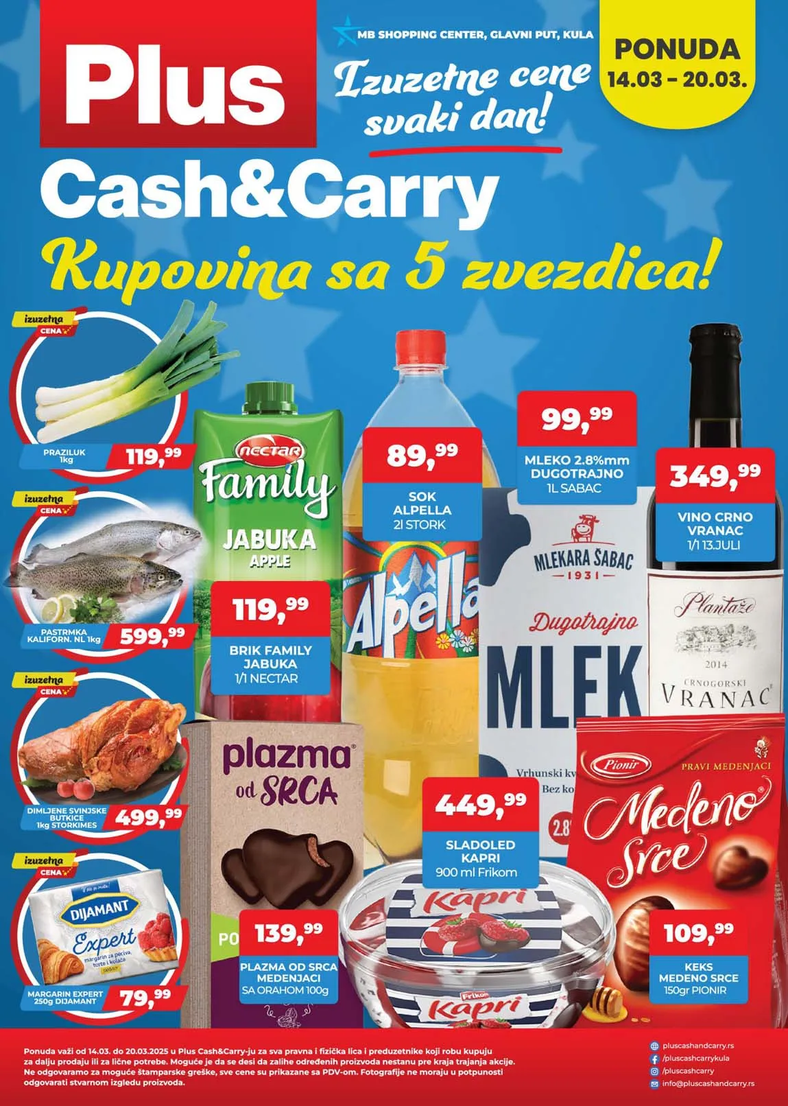 Plus cash carry Kula Nedeljna sniženja 20.03.2025