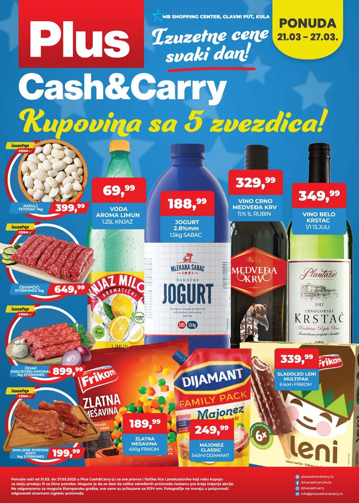 Plus cash carry Kula Nedeljna sniženja 27.03.2025