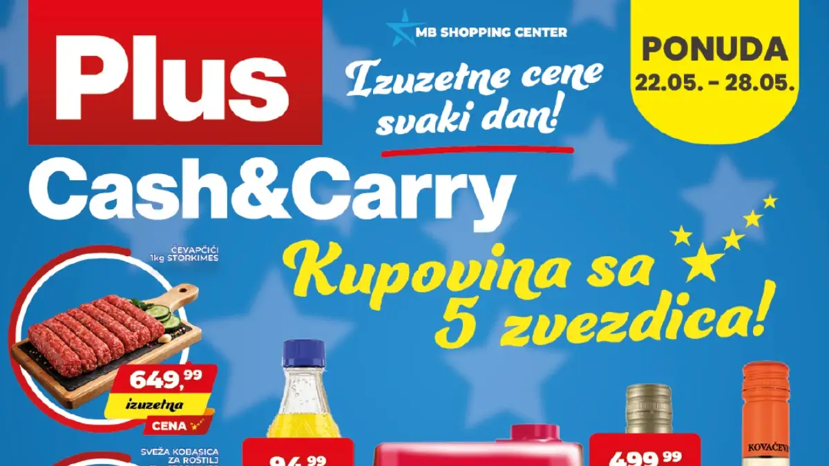 Plus Cash & Carry akcija do 28.05.2026 – Nutella 699,99 din, Grand kafa 369,99 din i Pepsi paket na sniženju