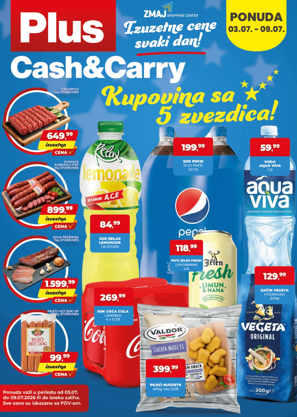 Plus Cash&Carry akcija do 50% popusta – prehrana, piće, meso i proizvodi za domaćinstvo po akcijskim cenama
