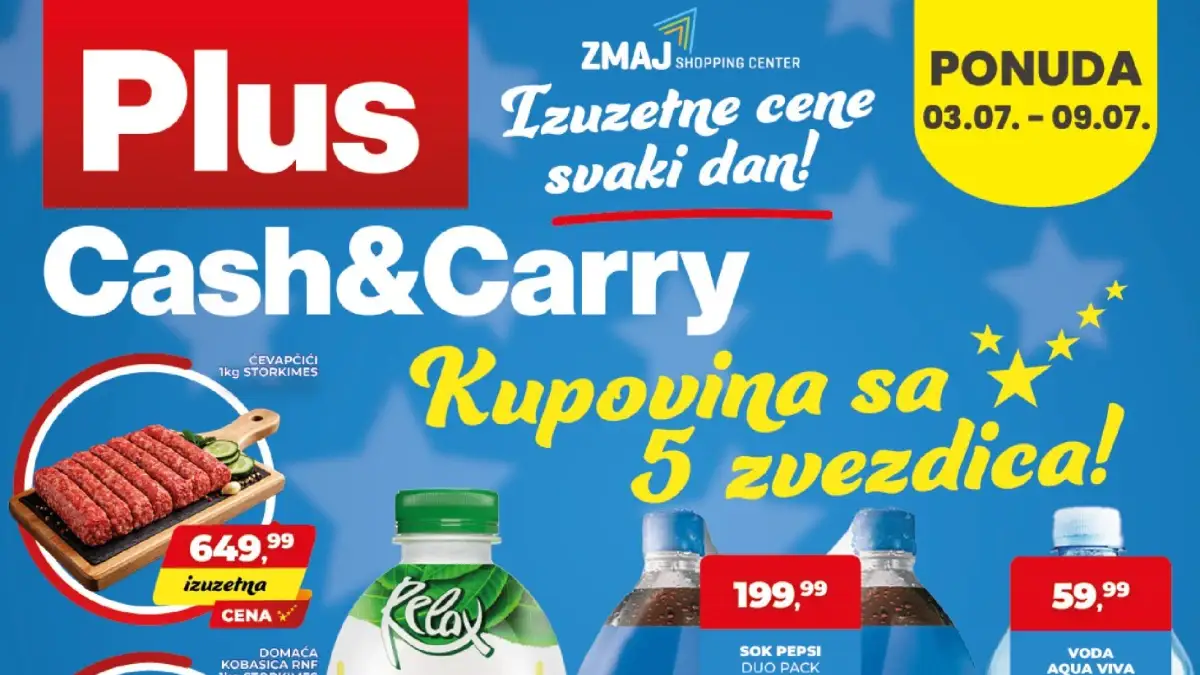 Plus Cash&Carry akcija donosi uštede do 50% i izuzetne cene od 03. do 09.07.2026.