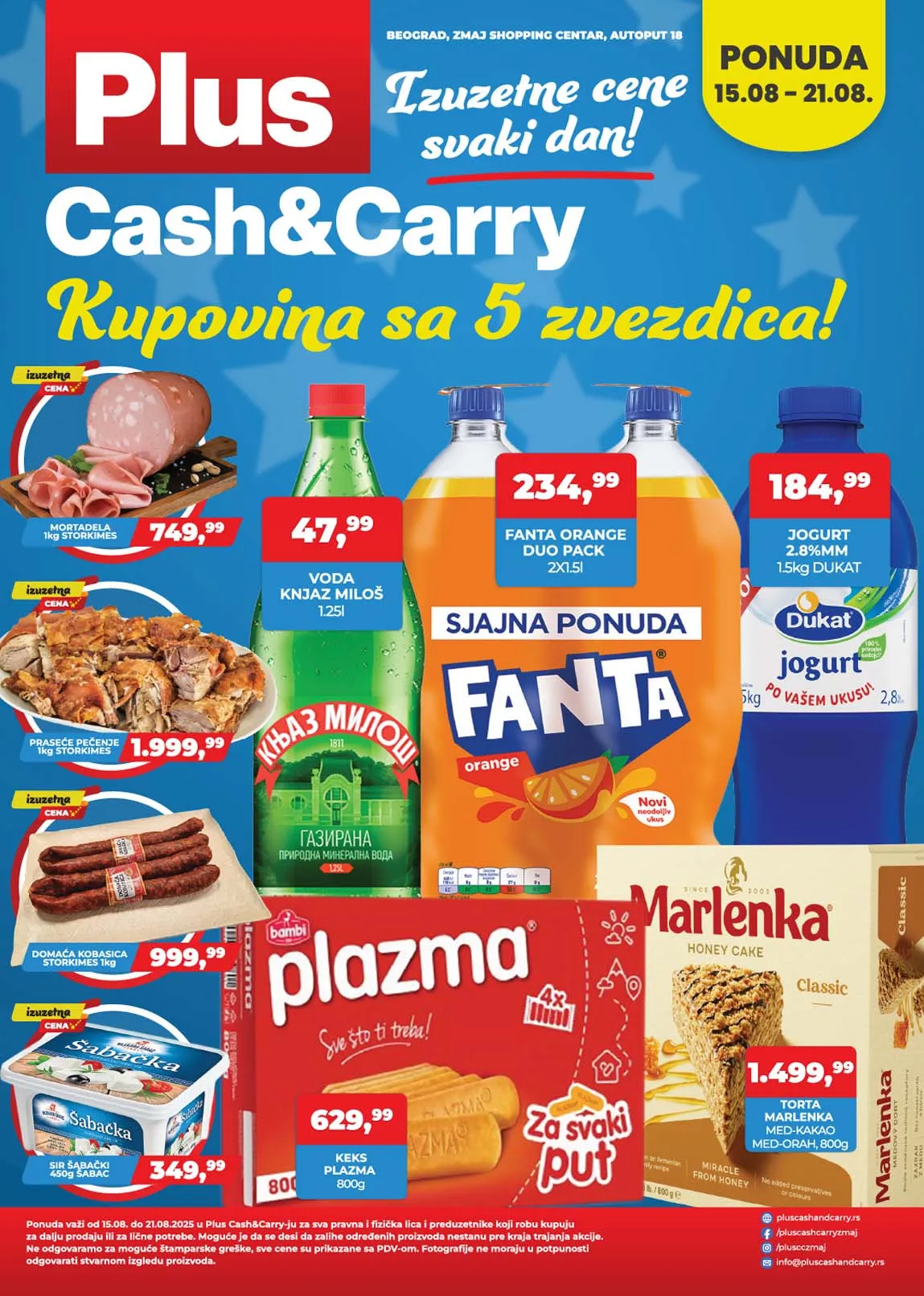 Plus Cash & Carry nedeljna sniženja do 21.08.2025 – Velike uštede za pametnu kupovinu!
