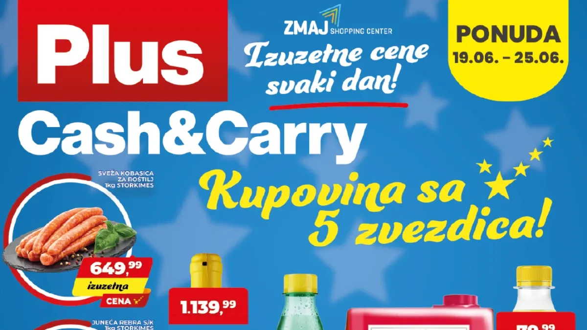 Plus Cash&Carry Zmaj akcija do 50% popusta – nova nedeljna ponuda važi do 25.06.2026