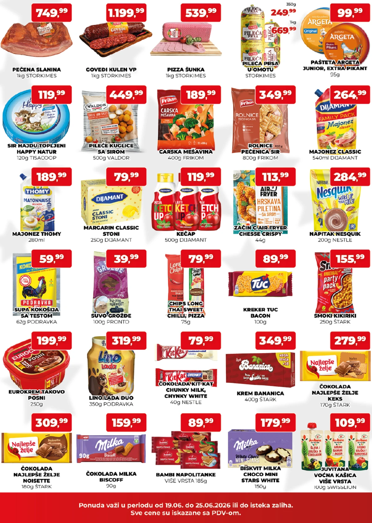 Plus Cash&Carry katalog strana 2 – mesne prerađevine, mlečni proizvodi, grickalice i slatkiši na akciji