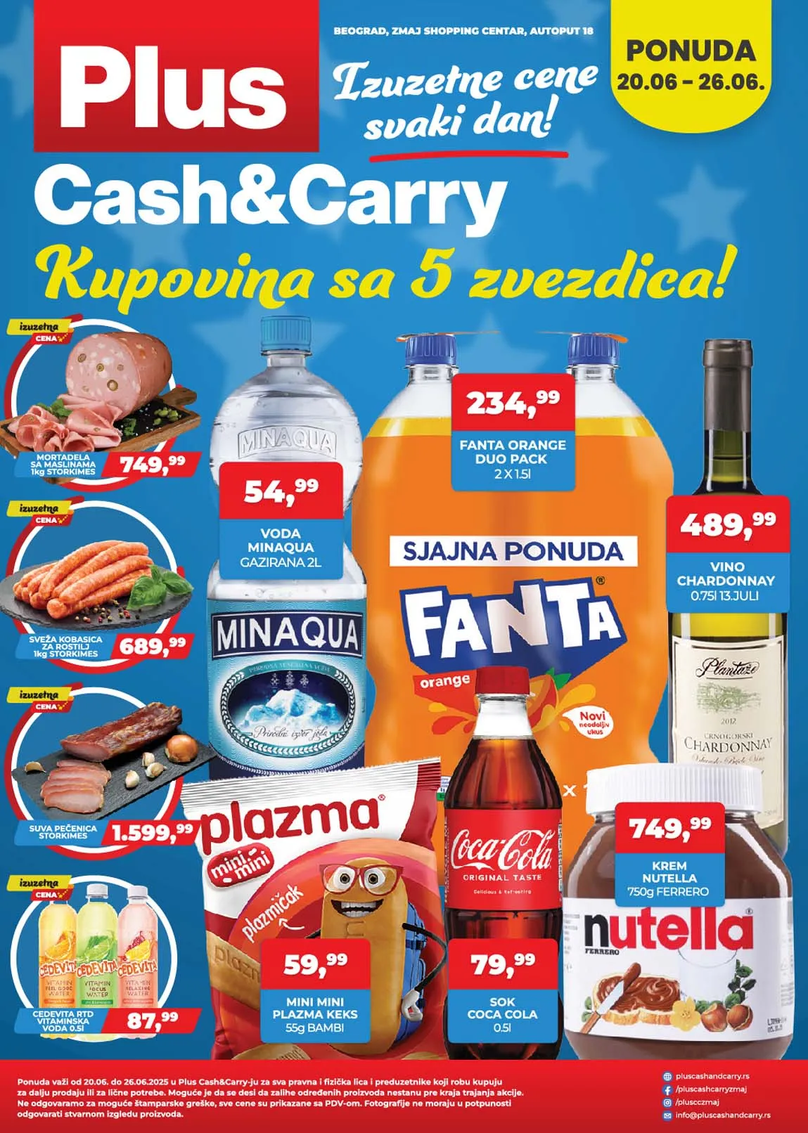 Plus cash carry Akcija Nedeljna sniženja do 26.06.2025