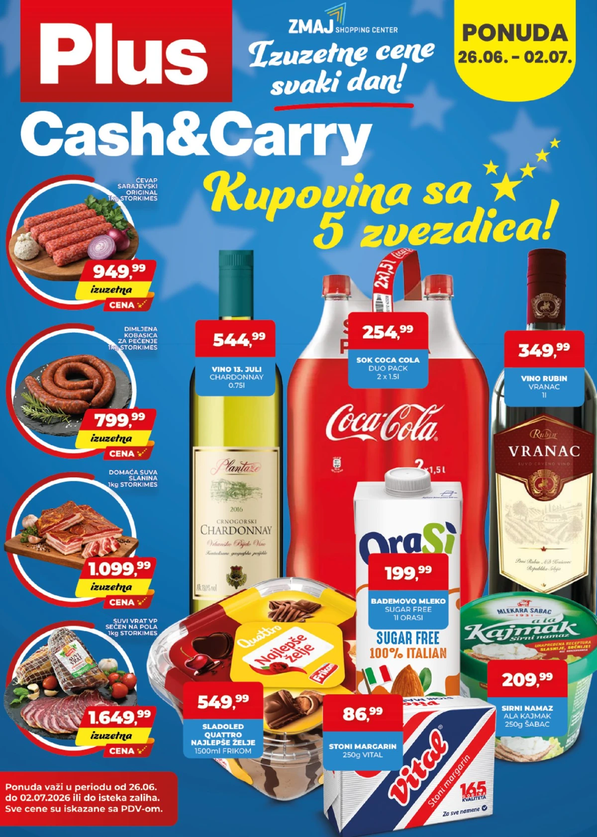 Plus Cash&Carry akcija do 50% popusta – prehrana, piće, meso i proizvodi za domaćinstvo po akcijskim cenama