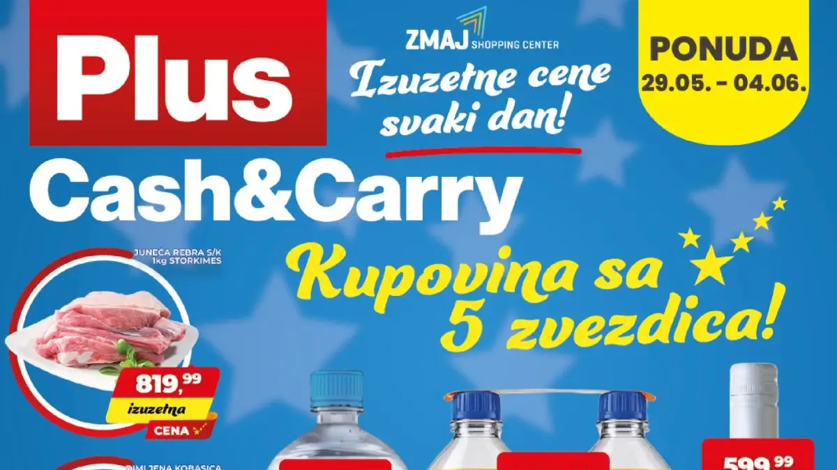 Plus Cash&Carry akcija do 04.06.2026 – Fanta, Minaqua, Plazma i mesne prerađevine po akcijskim cenama