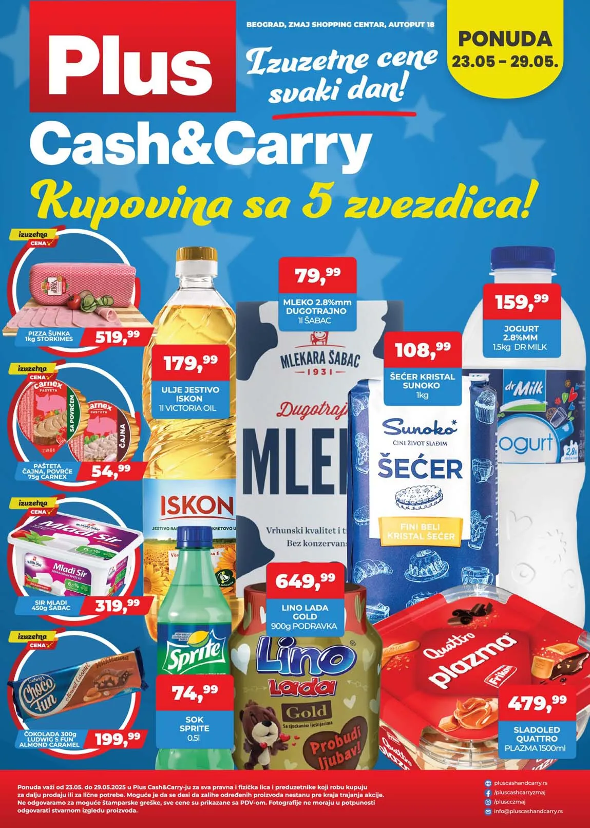 Plus cash carry Akcija Nedeljna sniženja do 05.06.2025