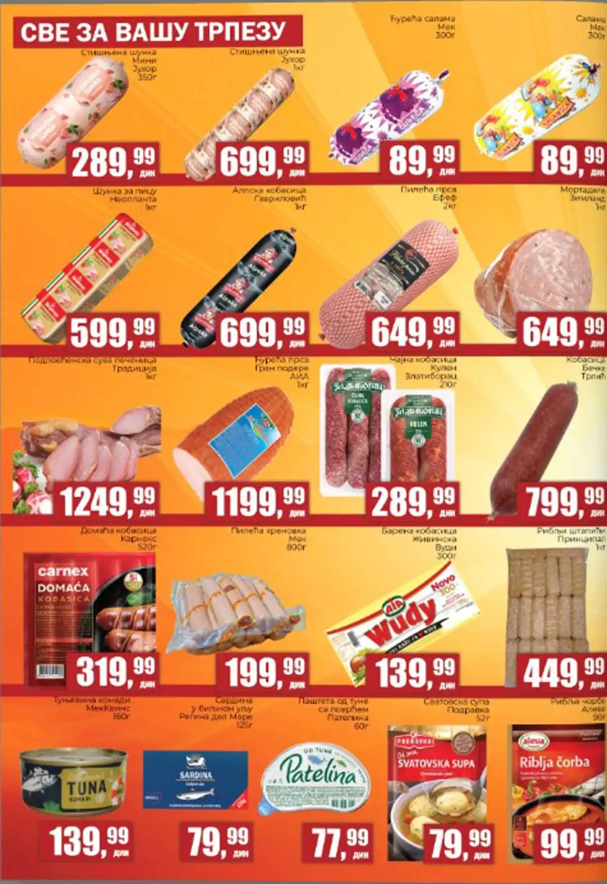 Prodavnica Sunce katalog akcija – sniženja prehrane i kućnih proizvoda