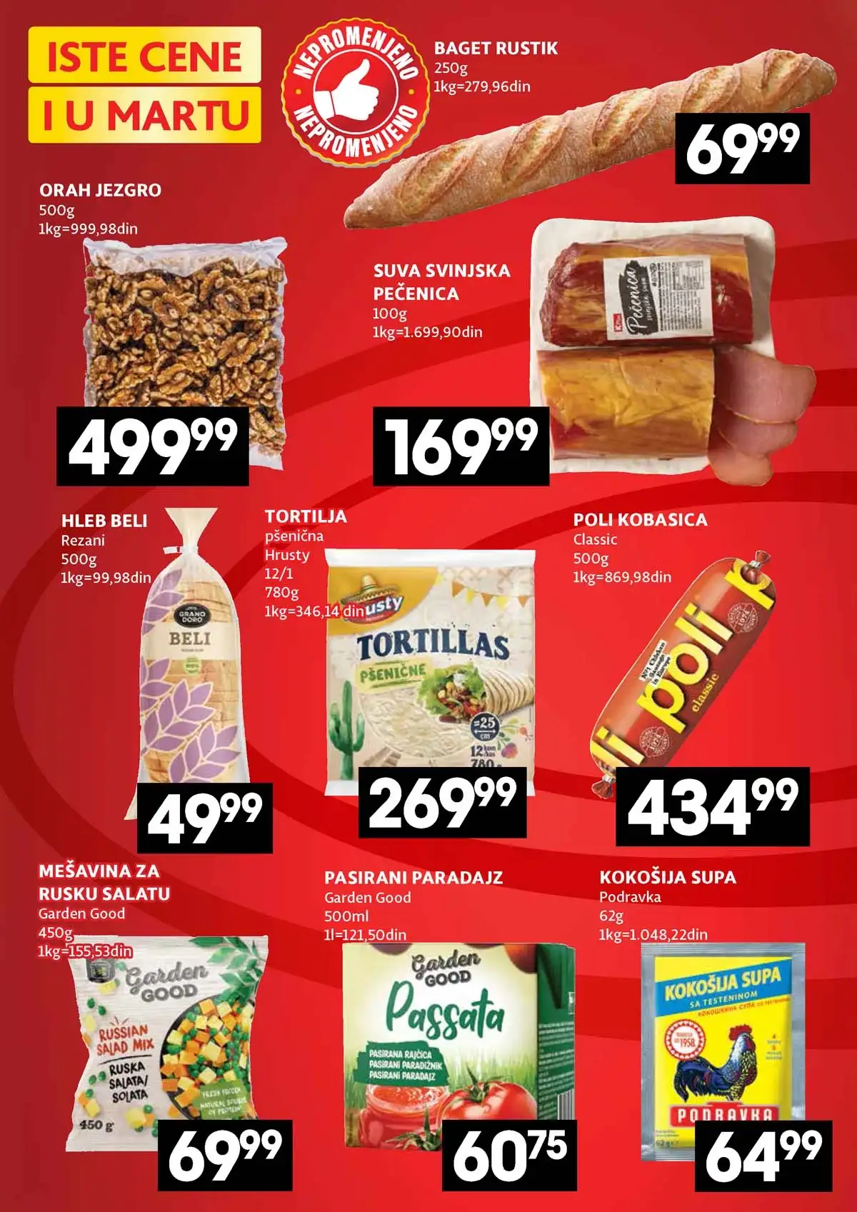 Roda akcija Iste cene i u martu katalog sniženja proizvoda do 01. aprila 2026 strana 2