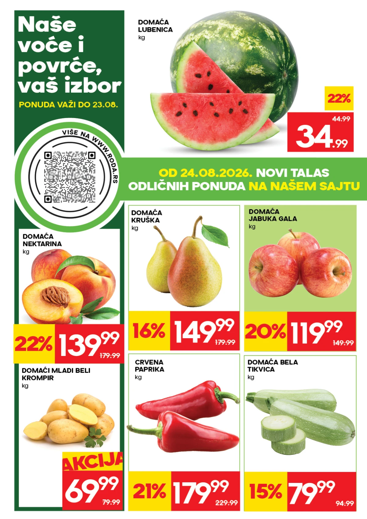 Roda katalog do 30.08.2026. – akcijska ponuda voća i povrća